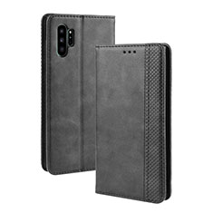 Funda de Cuero Cartera con Soporte Carcasa BY4 para Samsung Galaxy Note 10 Plus 5G Negro