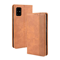 Funda de Cuero Cartera con Soporte Carcasa BY4 para Samsung Galaxy S20 5G Marron