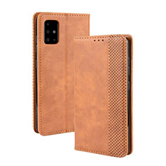 Funda de Cuero Cartera con Soporte Carcasa BY4 para Samsung Galaxy S20 Plus 5G Marron