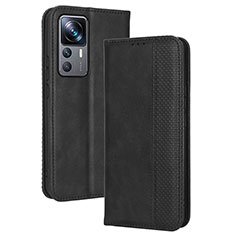 Funda de Cuero Cartera con Soporte Carcasa BY4 para Xiaomi Mi 12T 5G Negro