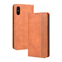 Funda de Cuero Cartera con Soporte Carcasa BY4 para Xiaomi Redmi 9AT Marron