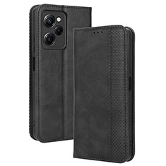 Funda de Cuero Cartera con Soporte Carcasa BY4 para Xiaomi Redmi Note 12 Pro Speed 5G Negro