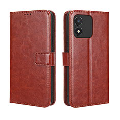 Funda de Cuero Cartera con Soporte Carcasa BY5 para Huawei Honor X5 Marron