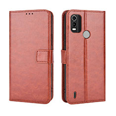 Funda de Cuero Cartera con Soporte Carcasa BY5 para Nokia G11 Plus Marron