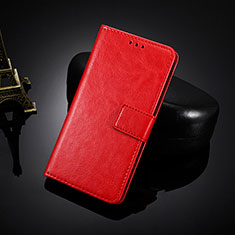 Funda de Cuero Cartera con Soporte Carcasa BY5 para Nokia X20 Rojo