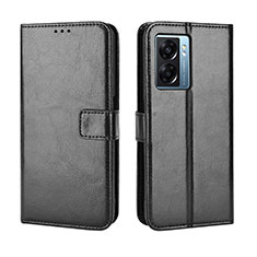 Funda de Cuero Cartera con Soporte Carcasa BY5 para Oppo A56S 5G Negro