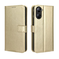 Funda de Cuero Cartera con Soporte Carcasa BY5 para Realme 10S 5G Oro