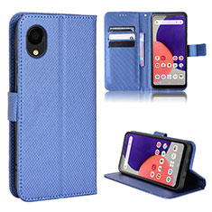 Funda de Cuero Cartera con Soporte Carcasa BY5 para Samsung Galaxy A22 5G SC-56B Azul