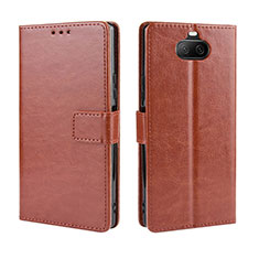 Funda de Cuero Cartera con Soporte Carcasa BY5 para Sony Xperia 8 Lite Marron