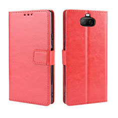 Funda de Cuero Cartera con Soporte Carcasa BY5 para Sony Xperia 8 Lite Rojo