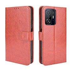 Funda de Cuero Cartera con Soporte Carcasa BY5 para Xiaomi Mi 11T Pro 5G Marron