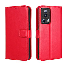 Funda de Cuero Cartera con Soporte Carcasa BY5 para Xiaomi Mi 13 Lite 5G Rojo