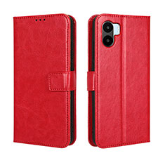 Funda de Cuero Cartera con Soporte Carcasa BY5 para Xiaomi Redmi A2 Rojo