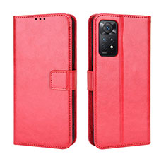 Funda de Cuero Cartera con Soporte Carcasa BY5 para Xiaomi Redmi Note 11 Pro 4G Rojo
