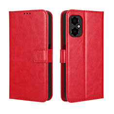 Funda de Cuero Cartera con Soporte Carcasa BY5 para Xiaomi Redmi Note 11R 5G Rojo