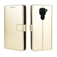 Funda de Cuero Cartera con Soporte Carcasa BY5 para Xiaomi Redmi Note 9 Oro