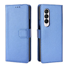 Funda de Cuero Cartera con Soporte Carcasa BY6 para Samsung Galaxy Z Fold4 5G Azul