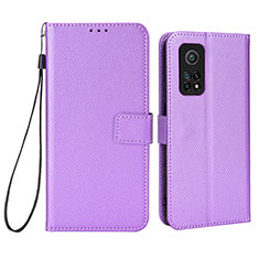 Funda de Cuero Cartera con Soporte Carcasa BY6 para Xiaomi Mi 10T 5G Morado