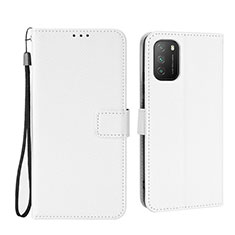 Funda de Cuero Cartera con Soporte Carcasa BY6 para Xiaomi Poco M3 Blanco