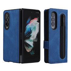 Funda de Cuero Cartera con Soporte Carcasa BY7 para Samsung Galaxy Z Fold4 5G Azul