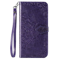 Funda de Cuero Cartera con Soporte Carcasa C01 para Xiaomi Redmi Note 9 Morado