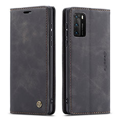 Funda de Cuero Cartera con Soporte Carcasa C01S para Huawei P40 Negro