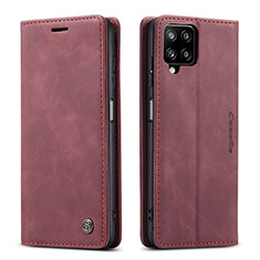 Funda de Cuero Cartera con Soporte Carcasa C01S para Samsung Galaxy A12 5G Rojo Rosa