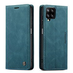 Funda de Cuero Cartera con Soporte Carcasa C01S para Samsung Galaxy A12 Nacho Azul