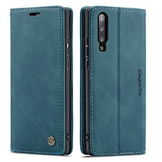 Funda de Cuero Cartera con Soporte Carcasa C01S para Samsung Galaxy A70 Azul