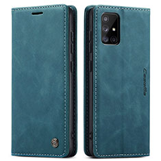 Funda de Cuero Cartera con Soporte Carcasa C01S para Samsung Galaxy A71 5G Azul