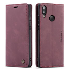 Funda de Cuero Cartera con Soporte Carcasa C01S para Samsung Galaxy M20 Rojo Rosa