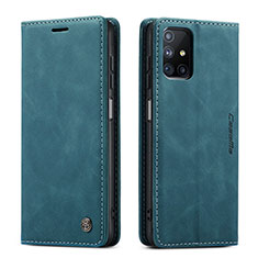 Funda de Cuero Cartera con Soporte Carcasa C01S para Samsung Galaxy M51 Azul