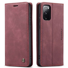 Funda de Cuero Cartera con Soporte Carcasa C01S para Samsung Galaxy S20 FE 4G Rojo Rosa