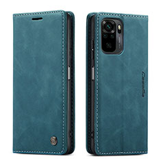 Funda de Cuero Cartera con Soporte Carcasa C01S para Xiaomi Redmi Note 10 4G Azul