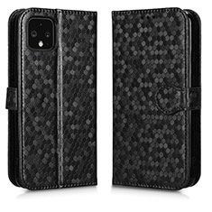 Funda de Cuero Cartera con Soporte Carcasa C01X para Google Pixel 4 Negro