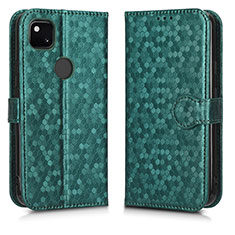 Funda de Cuero Cartera con Soporte Carcasa C01X para Google Pixel 4a Verde