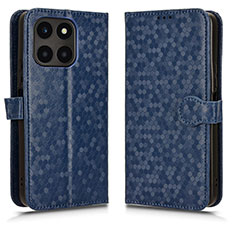 Funda de Cuero Cartera con Soporte Carcasa C01X para Huawei Honor X6a Azul