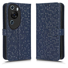 Funda de Cuero Cartera con Soporte Carcasa C01X para Huawei P60 Art Azul