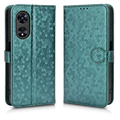 Funda de Cuero Cartera con Soporte Carcasa C01X para Oppo A58x 5G Verde