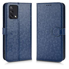 Funda de Cuero Cartera con Soporte Carcasa C01X para Oppo A95 4G Azul