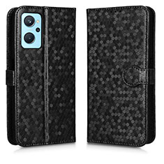 Funda de Cuero Cartera con Soporte Carcasa C01X para Oppo A96 4G Negro