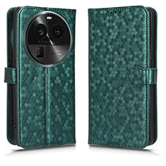 Funda de Cuero Cartera con Soporte Carcasa C01X para Oppo Find X6 Pro 5G Verde