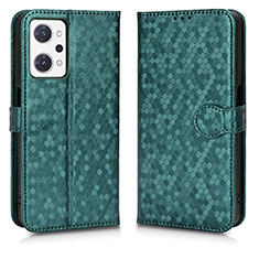 Funda de Cuero Cartera con Soporte Carcasa C01X para Oppo Reno7 A Verde