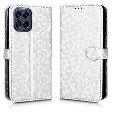 Funda de Cuero Cartera con Soporte Carcasa C01X para Samsung Galaxy M53 5G Plata