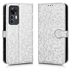 Funda de Cuero Cartera con Soporte Carcasa C01X para Xiaomi Mi 12T 5G Plata