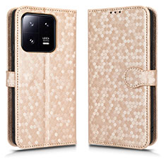 Funda de Cuero Cartera con Soporte Carcasa C01X para Xiaomi Mi 13 5G Oro