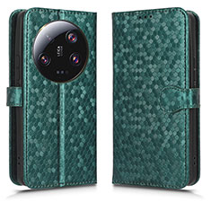 Funda de Cuero Cartera con Soporte Carcasa C01X para Xiaomi Mi 13 Ultra 5G Verde