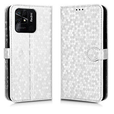 Funda de Cuero Cartera con Soporte Carcasa C01X para Xiaomi Redmi 10C 4G Plata