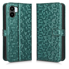 Funda de Cuero Cartera con Soporte Carcasa C01X para Xiaomi Redmi A2 Verde