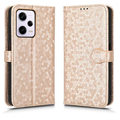 Funda de Cuero Cartera con Soporte Carcasa C01X para Xiaomi Redmi Note 12 Pro+ Plus 5G Oro